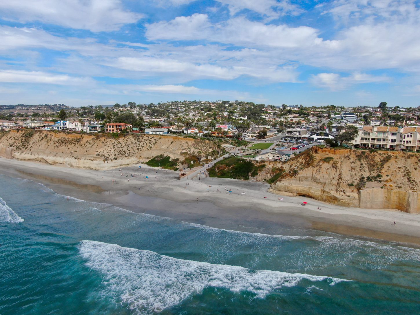 Aerial,View,Of,Solana,Beach,And,Cliff,,California,Coastal,Beach