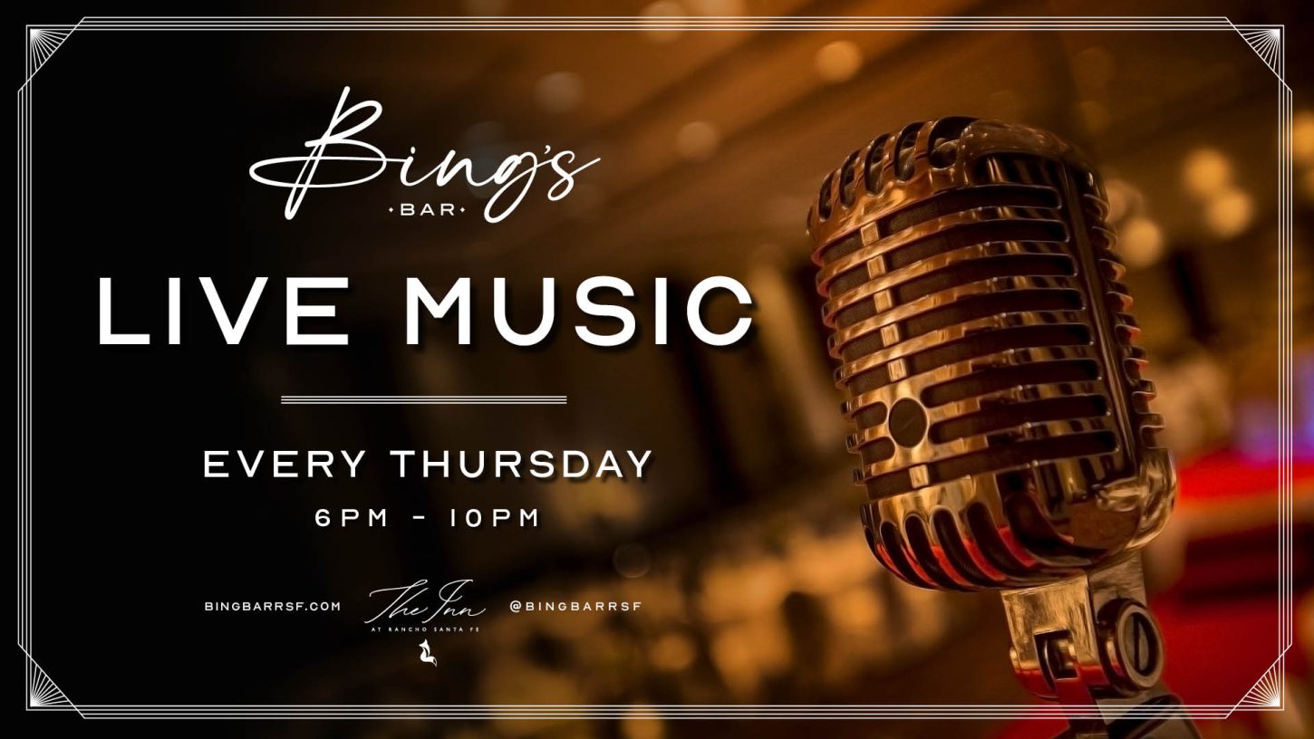 Live Music at Bing's Bar promotional flyer